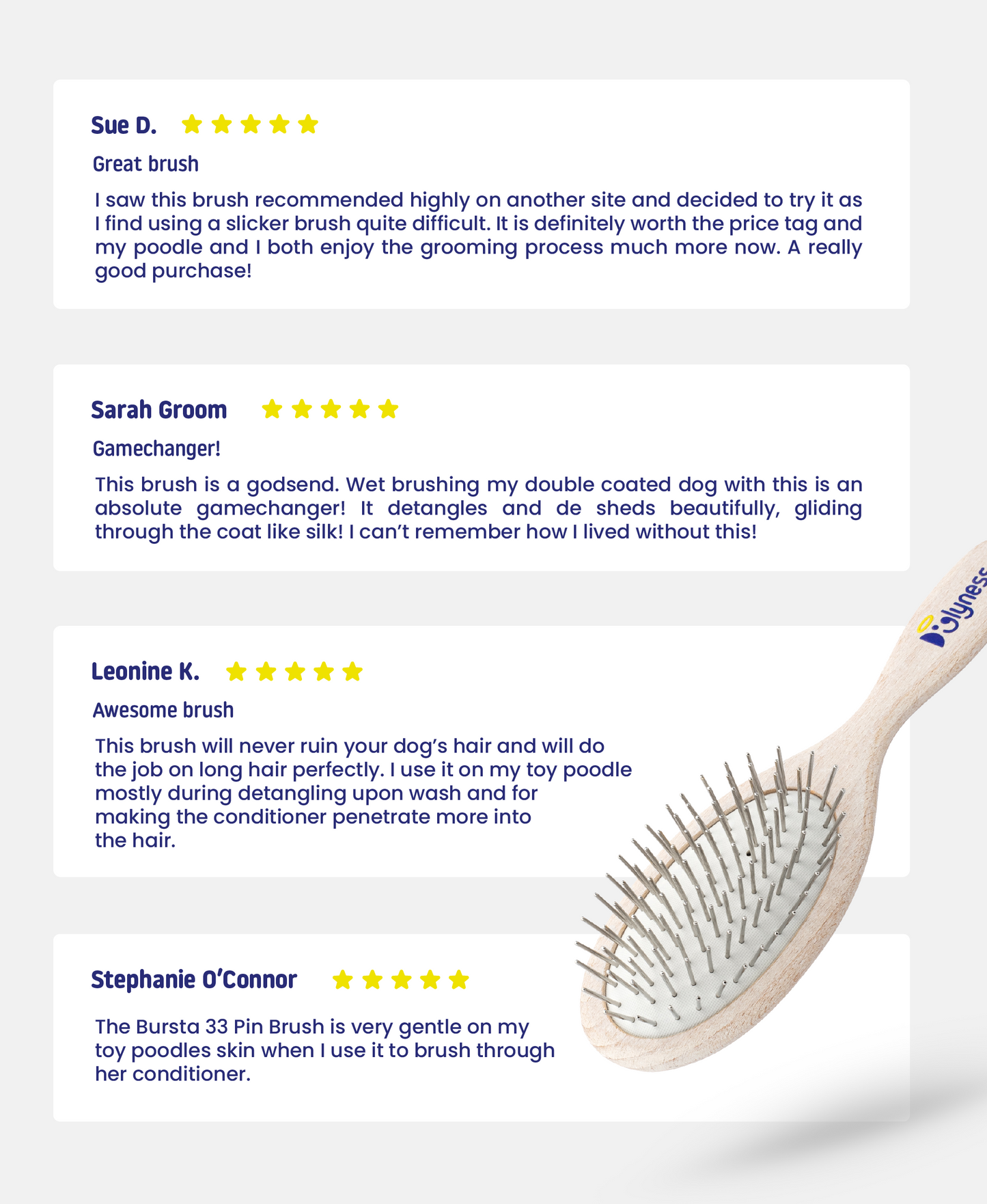 BURSTA 33 | Multipurpose Dog Pin Brush