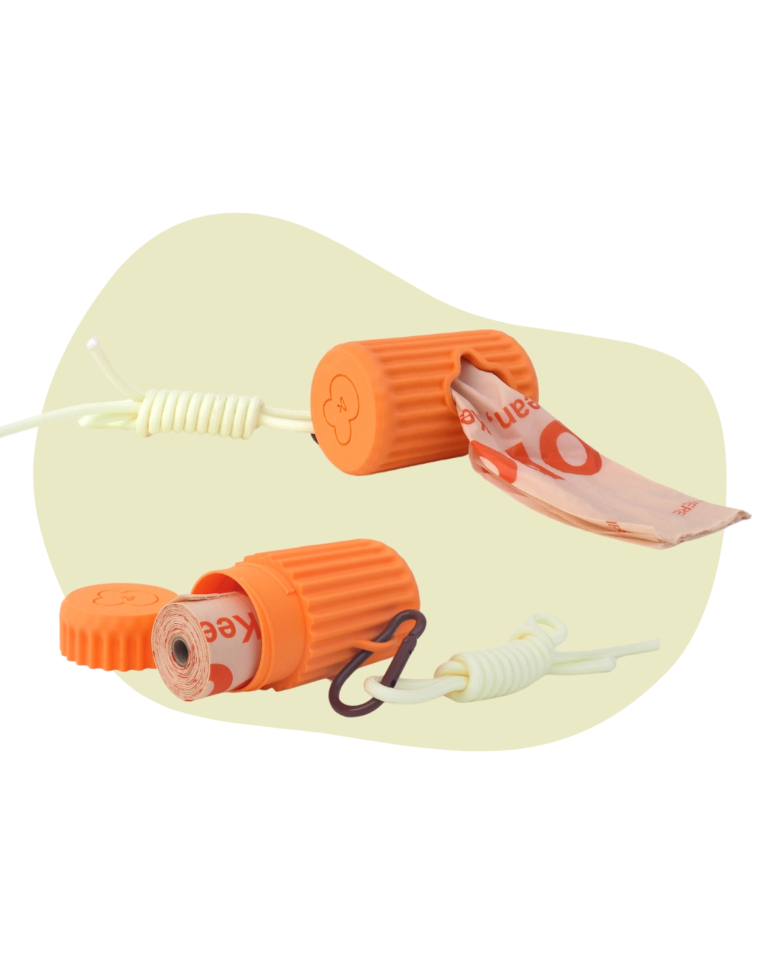 3D Printed Poop Bag Dispenser - ORANGE
