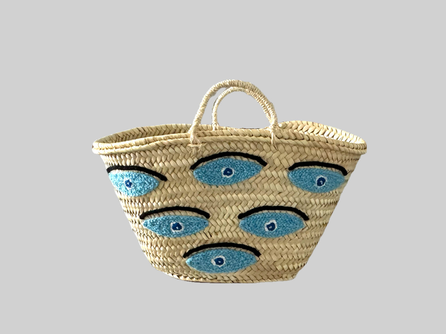 Cleo straw embroidered tote bag